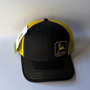 John Deere Black and Yellow Mesh Hat